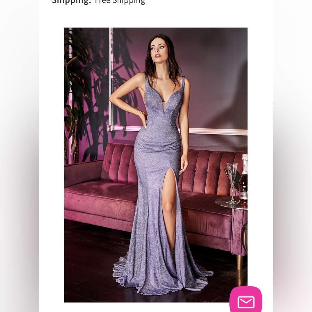 NEW Slim Fit Glitter Gown in style CD KC876 by Cinderella Divine 8 Formal Dress